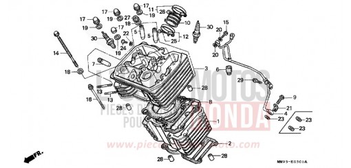 ZYLINDER/ZYLINDERKOPF (VORNE) XL600VJ de 1988